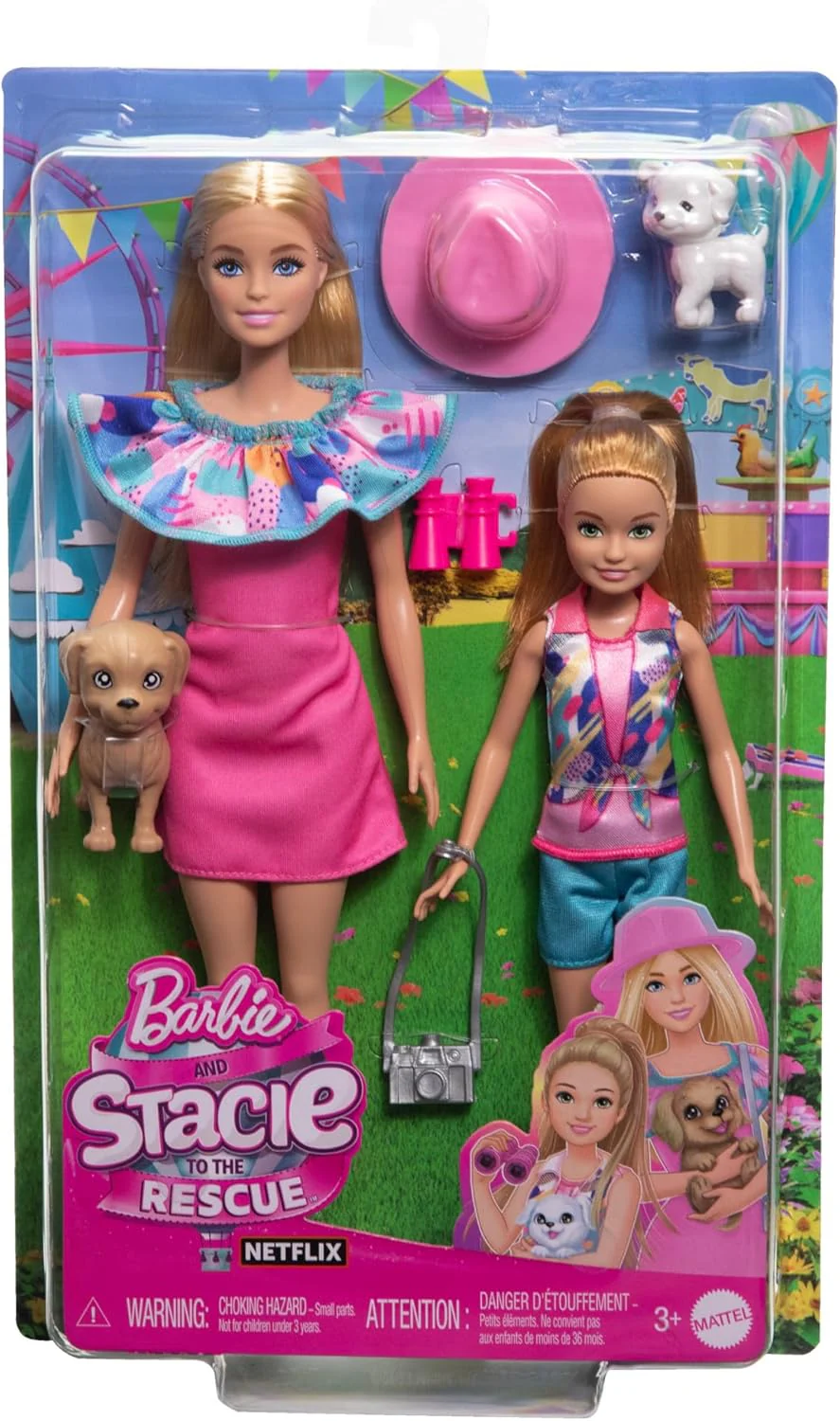 Barbie e Stacie Set con abiti estivi e due cuccioli - Image 2
