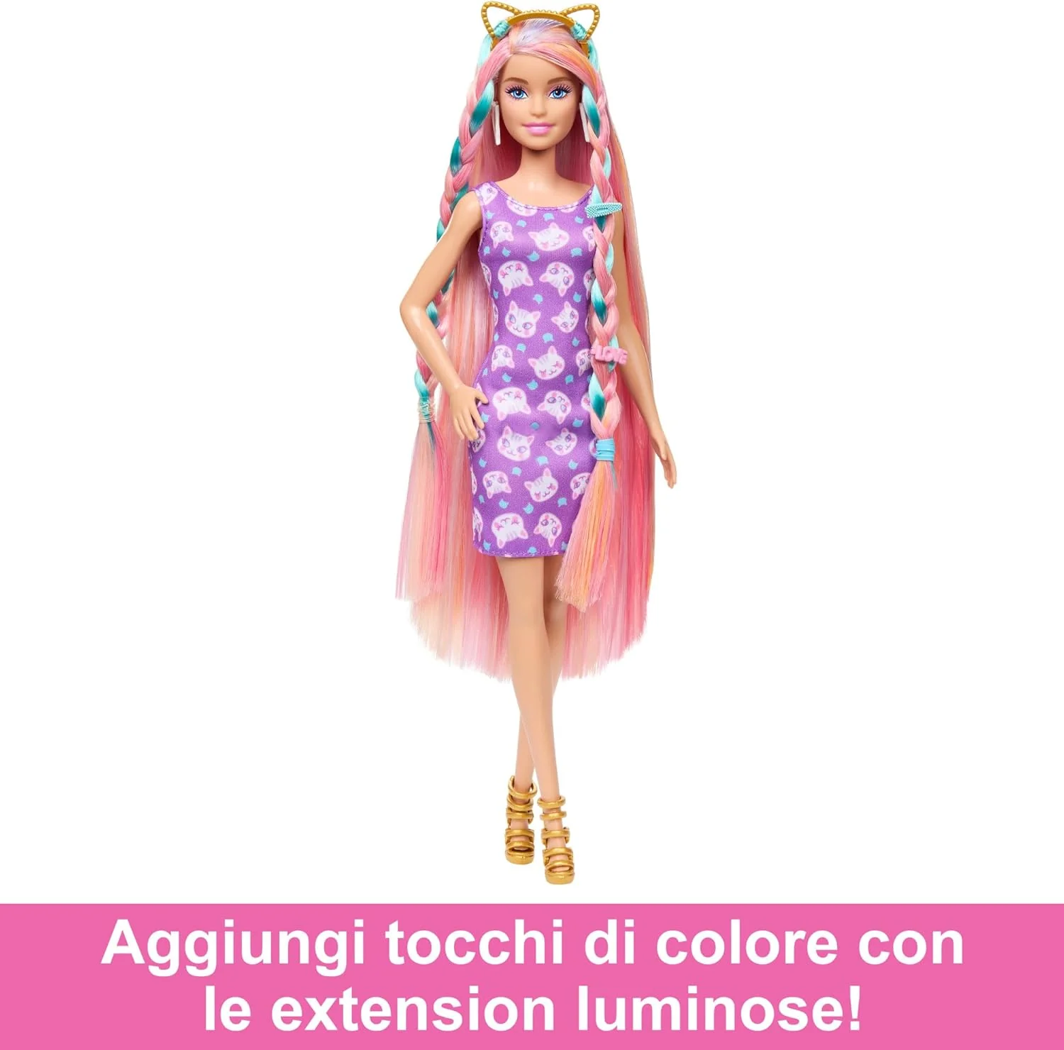 Barbie Fun and Fancy Hair con 10 accessori per il look - Image 3