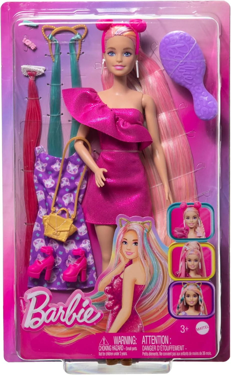 Barbie Fun and Fancy Hair con 10 accessori per il look - Image 4