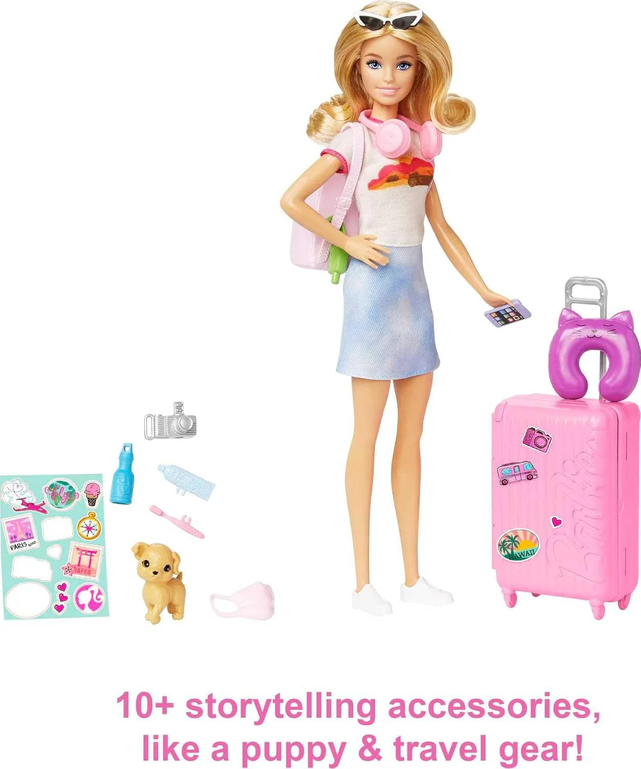 Barbie Malibu Traveler con set da viaggio - Image 3