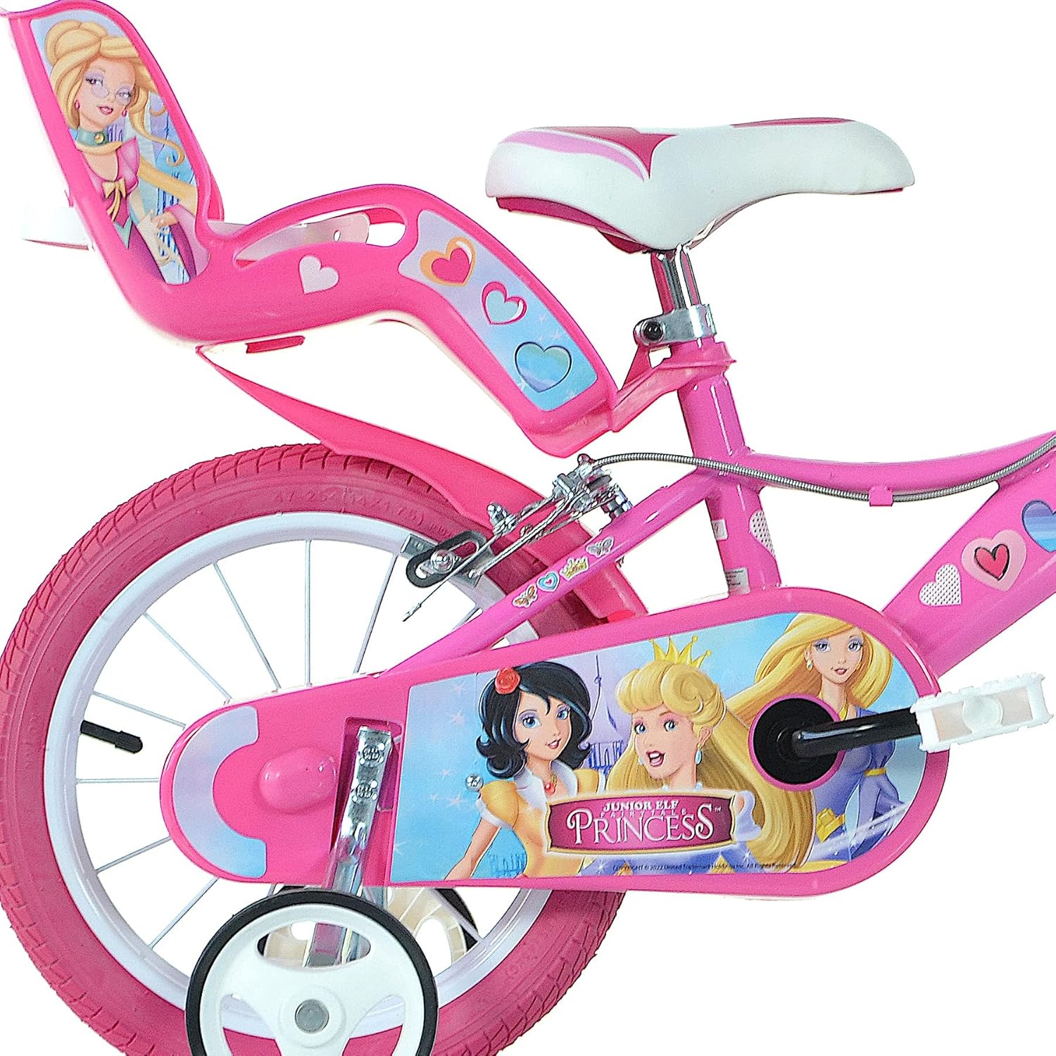 Bici per bambina Fairytale Princess 14" con rotelle e doppio freno - Image 2