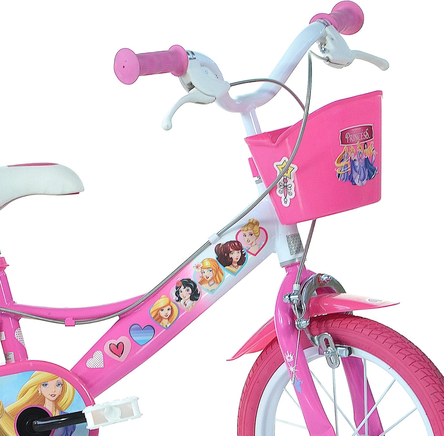 Bici per bambina Fairytale Princess 14" con rotelle e doppio freno - Image 3