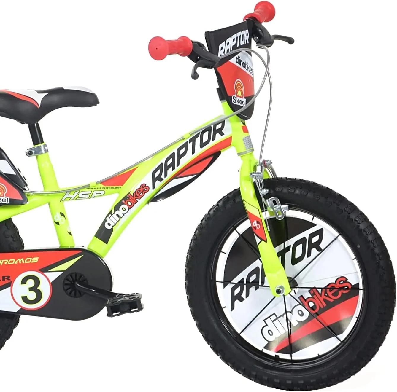 Bici per bambino Raptor 14" con doppi freni, telaio e ruote in acciaio - Image 2