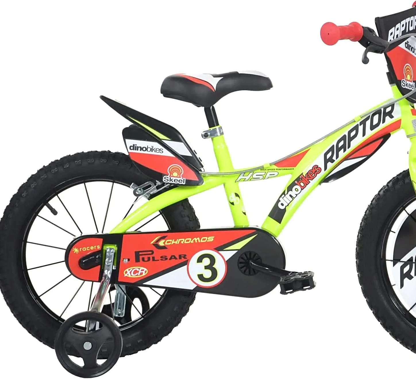 Bici per bambino Raptor 14" con doppi freni, telaio e ruote in acciaio - Image 3
