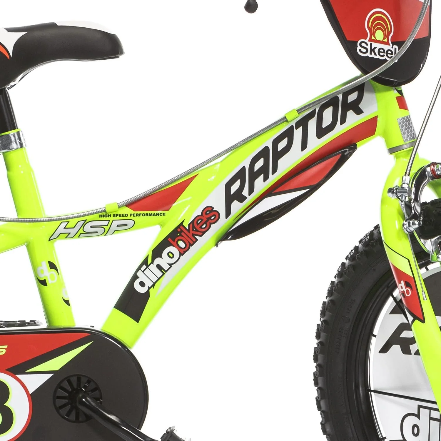 Bici per bambino Raptor 16" con doppi freni, telaio e ruote in acciaio - Image 4