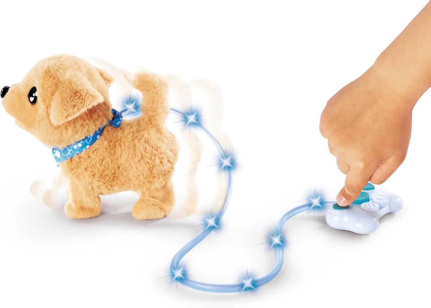 Chi Chi Love Loomy Golden Retriever - Peluche interattivo con guinzaglio luminoso - Image 2