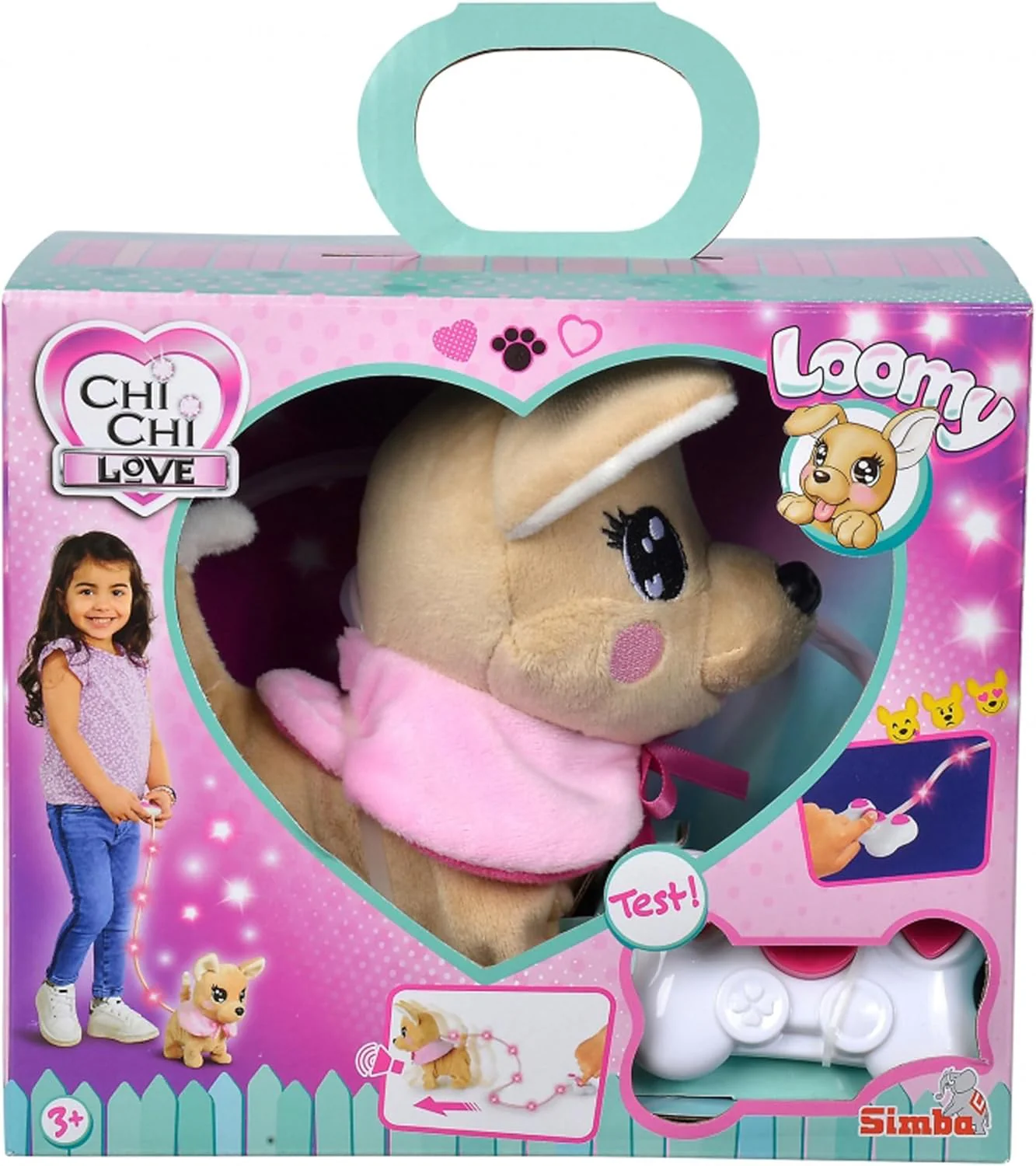 Chi Chi Love Loomy - Peluche interattivo con guinzaglio luminoso - Image 4