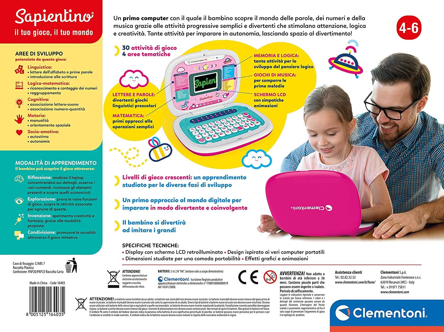 Clementoni - Il Mio Primo Laptop Rosa - Image 3