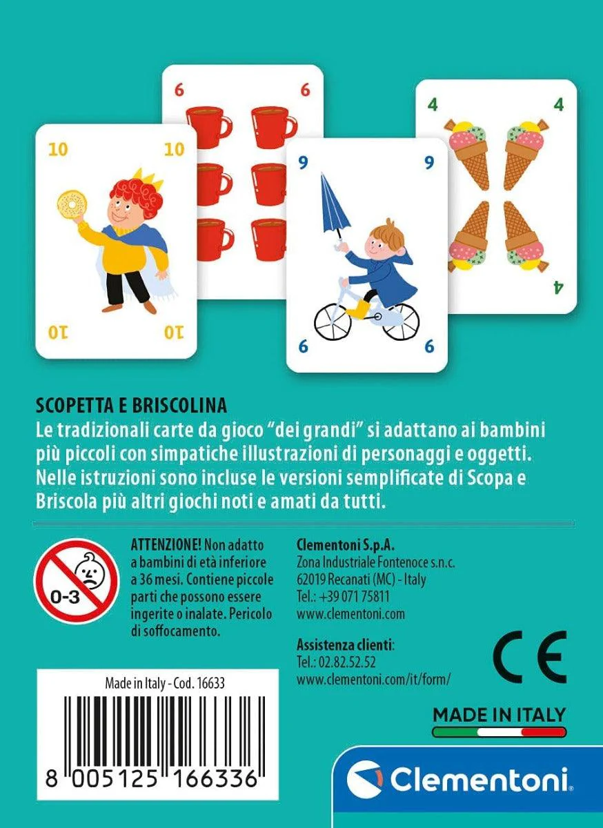Clementoni - Scopetta e Briscolina Mazzo di Carte da gioco per Bambini - Image 3