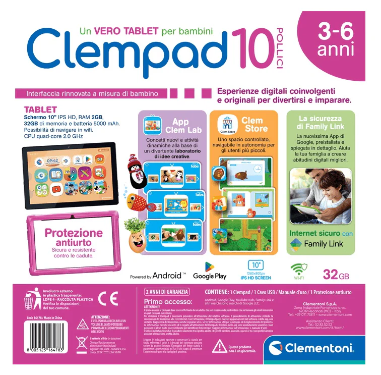 Clementoni - Tablet Clempad 10" Pink - Image 3