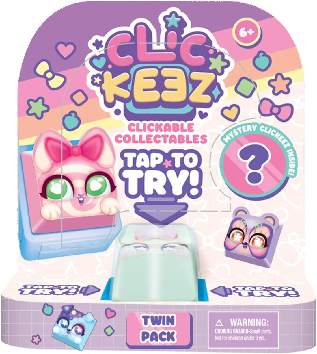 Clickeez Twinpack Personaggi esclusivi trasformabili in portachiavi