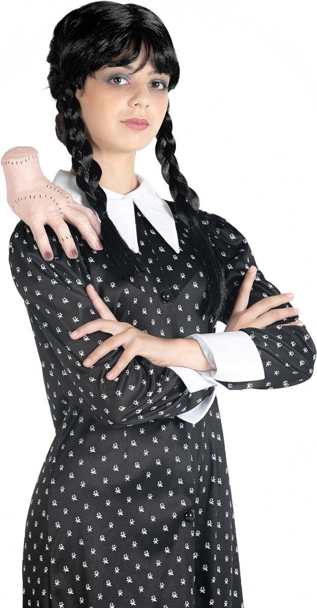 Costume Mercoledì Addams Con Parrucca - Image 4