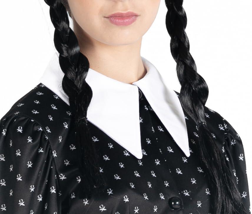 Costume Mercoledì Addams Con Parrucca - Image 5