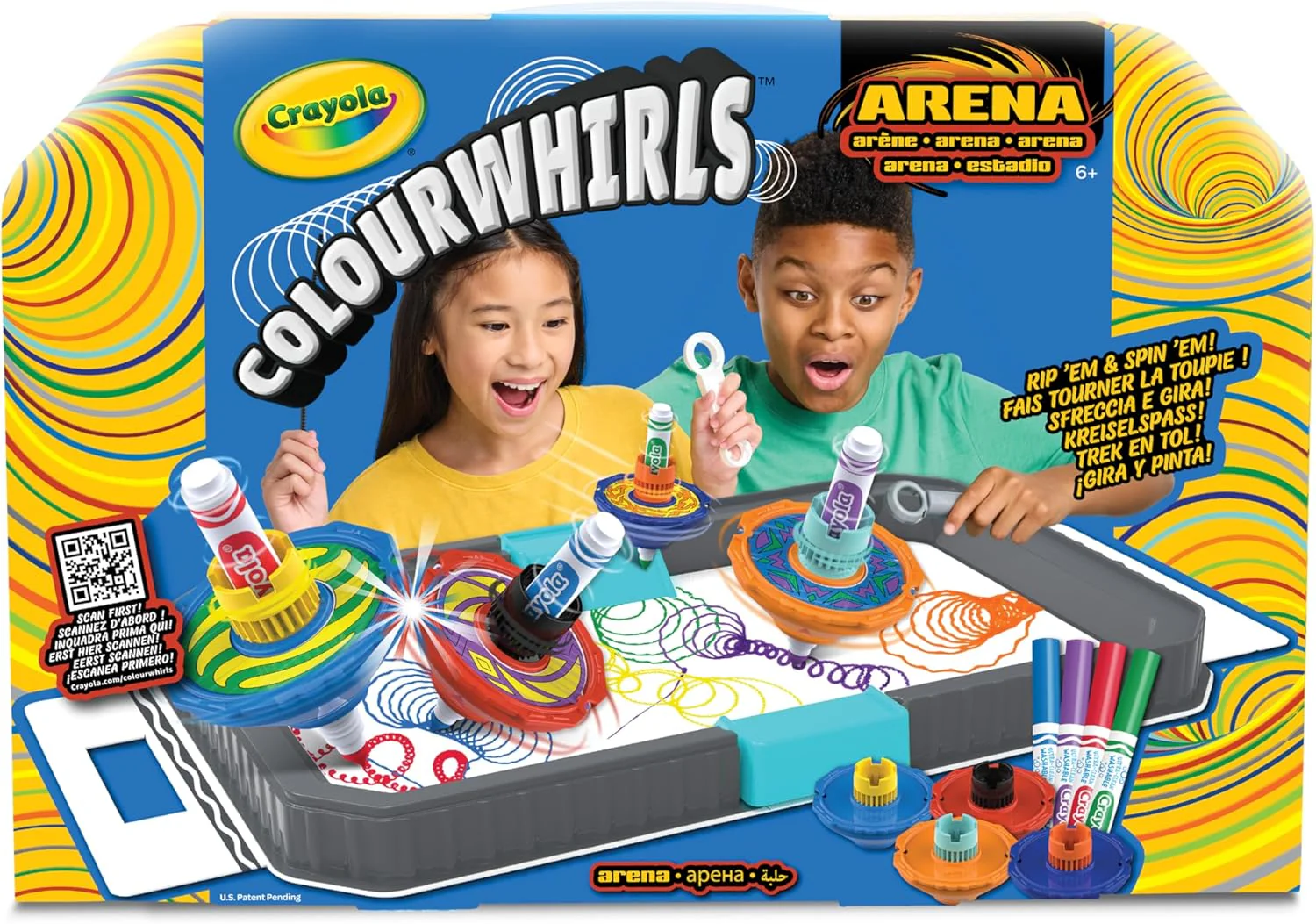 Crayola - ColourWhirls la Trottola dei Colori Battle Arena con 4 Trottole - Image 3