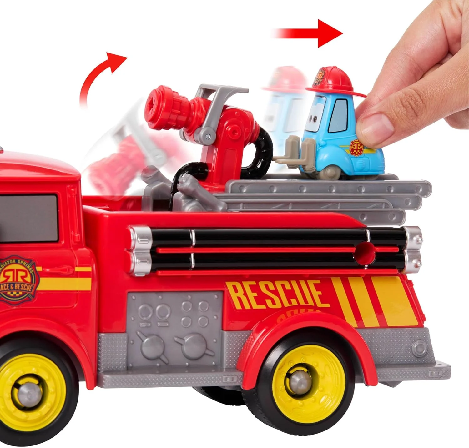 Disney Pixar Cars - Sfreccia E Soccorri Set Camion Pompieri Red e Guido - Image 3