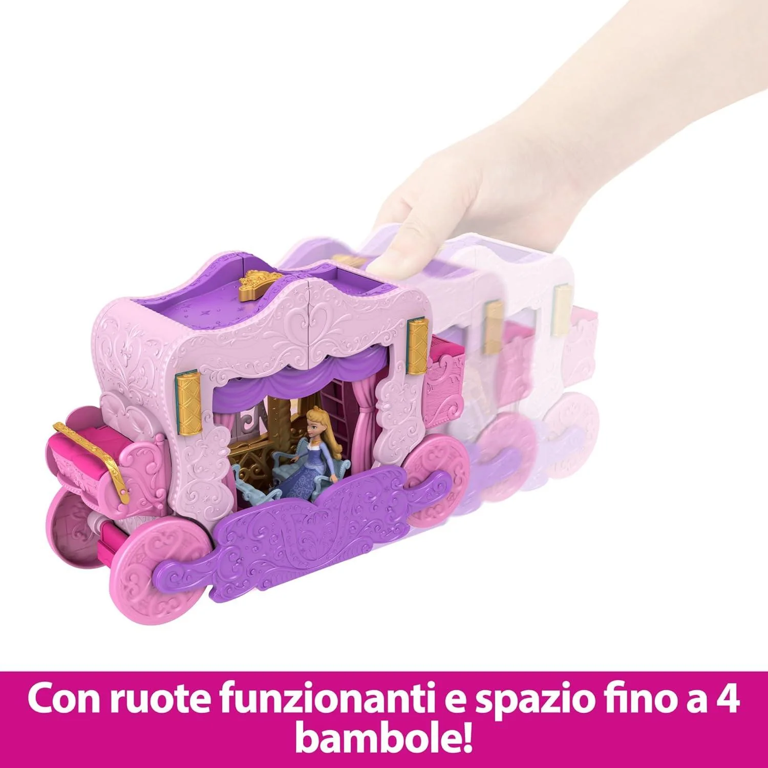 Disney Princess - Playset 2 In 1 Castello Carrozza Trasformabile - Image 4