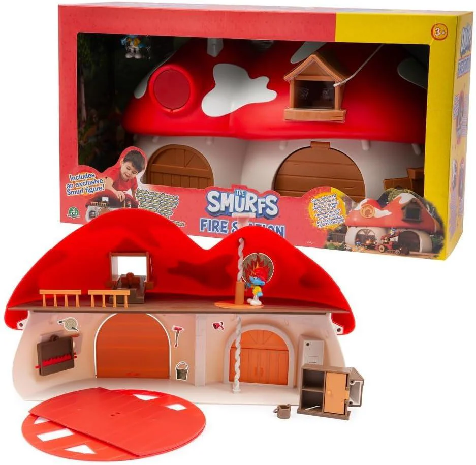 Giochi Preziosi - Playset Caserma dei Pompieri Dei Puffi