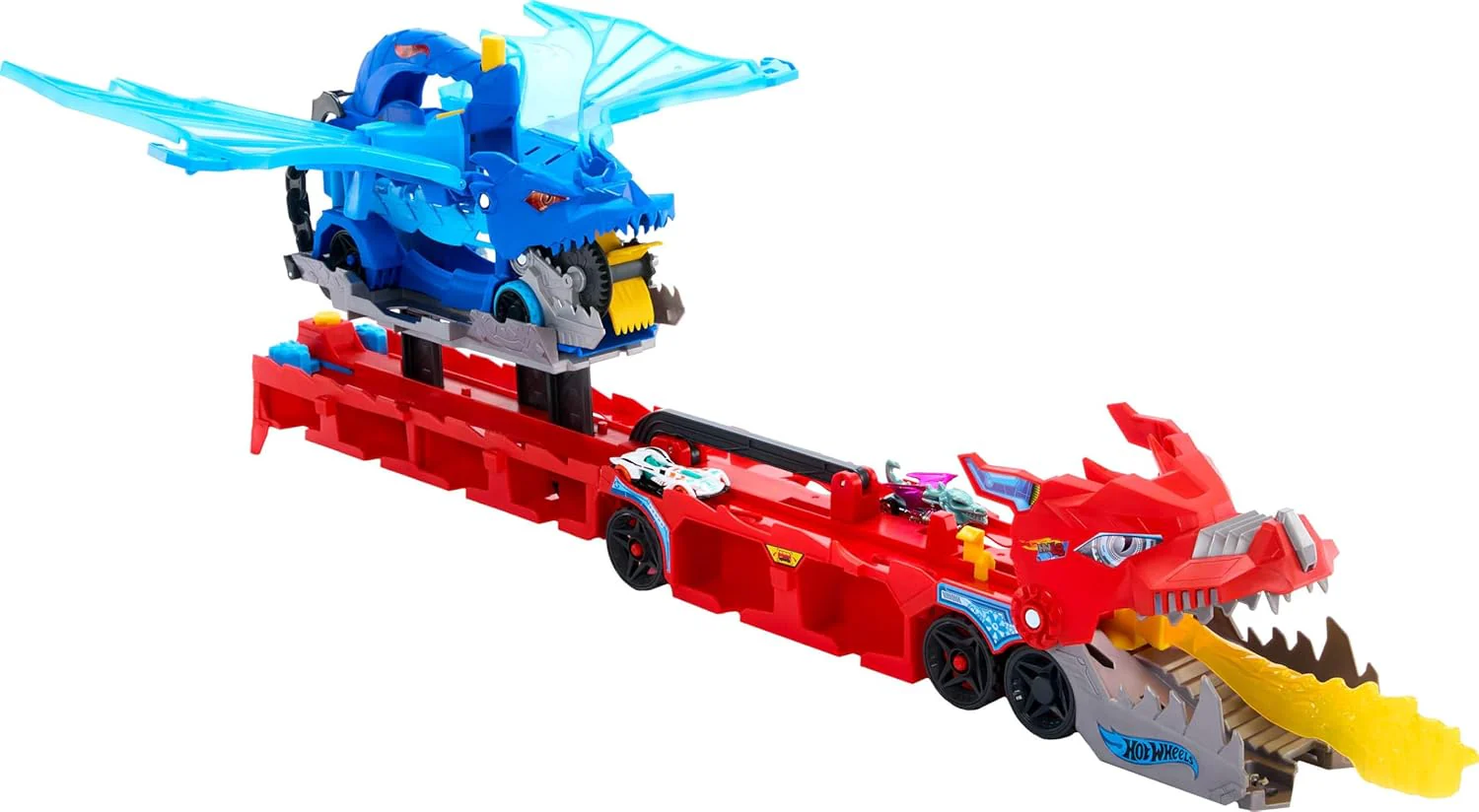 Hot Wheels City Drago Trasportatore Trasformabile E 2 Macchinine in Scala 1:64 - Image 5