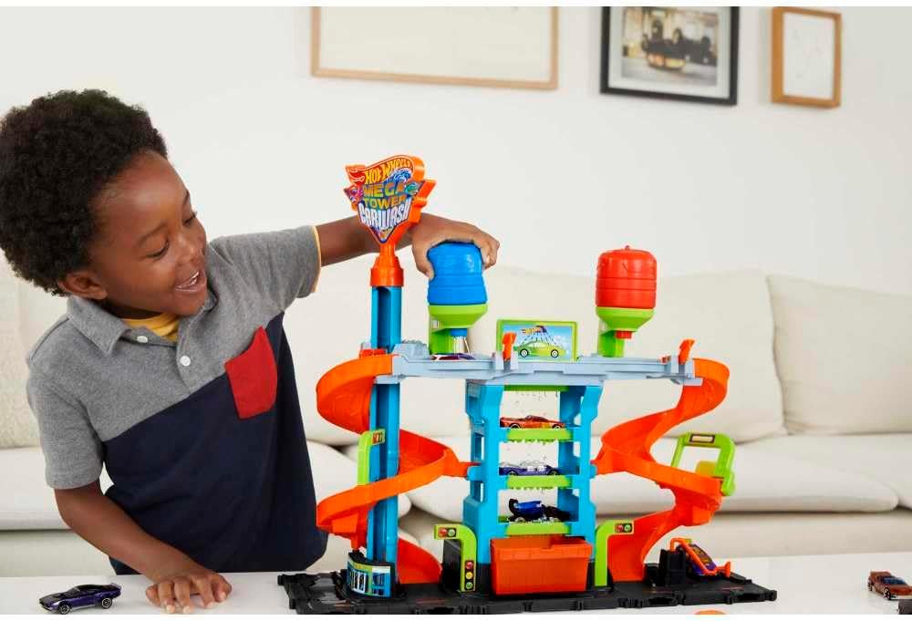 Hot Wheels City - Mega Torre Autolavaggio con macchinina e serbatoi per l'acqua - Image 2