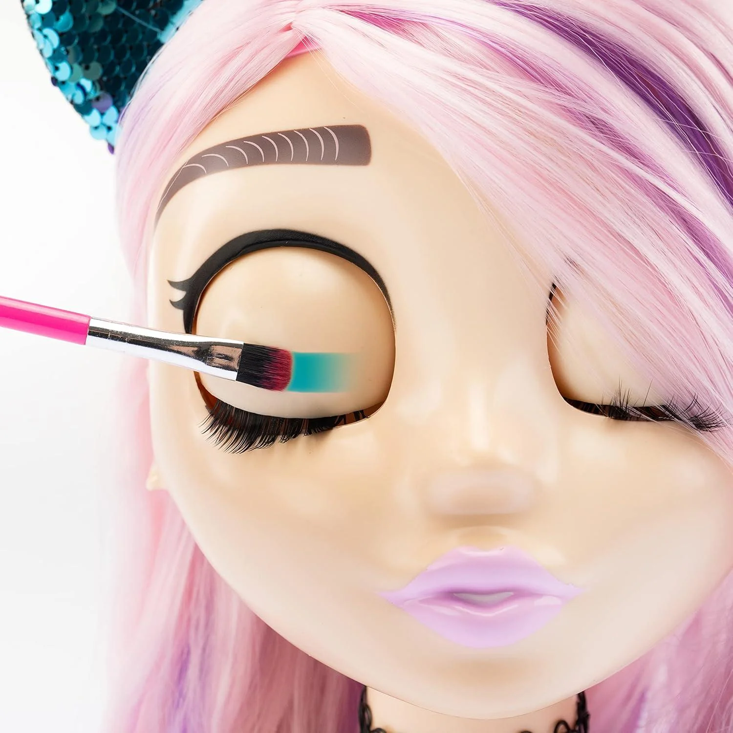 Influencer Make Up Doll Testa da Truccare e Pettinare - Image 5