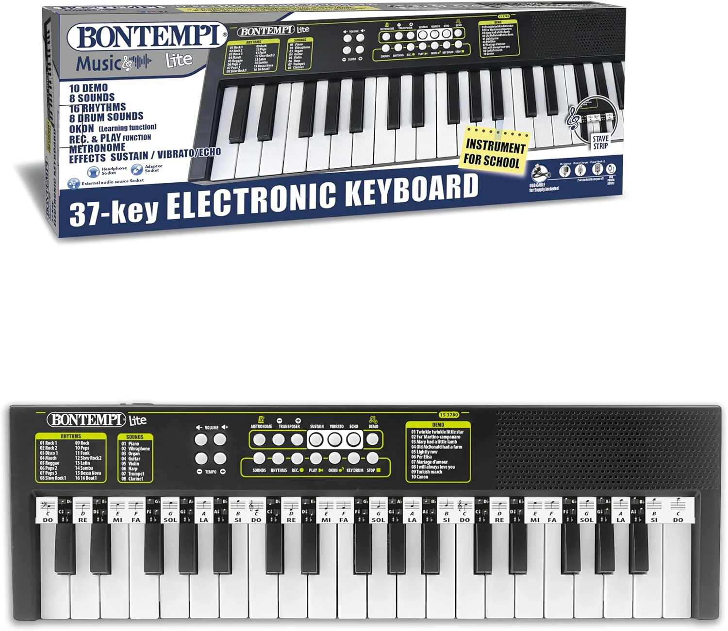 KeyRhythm - Tastiera Digitale a 37 Tasti con Funzione Apprendimento