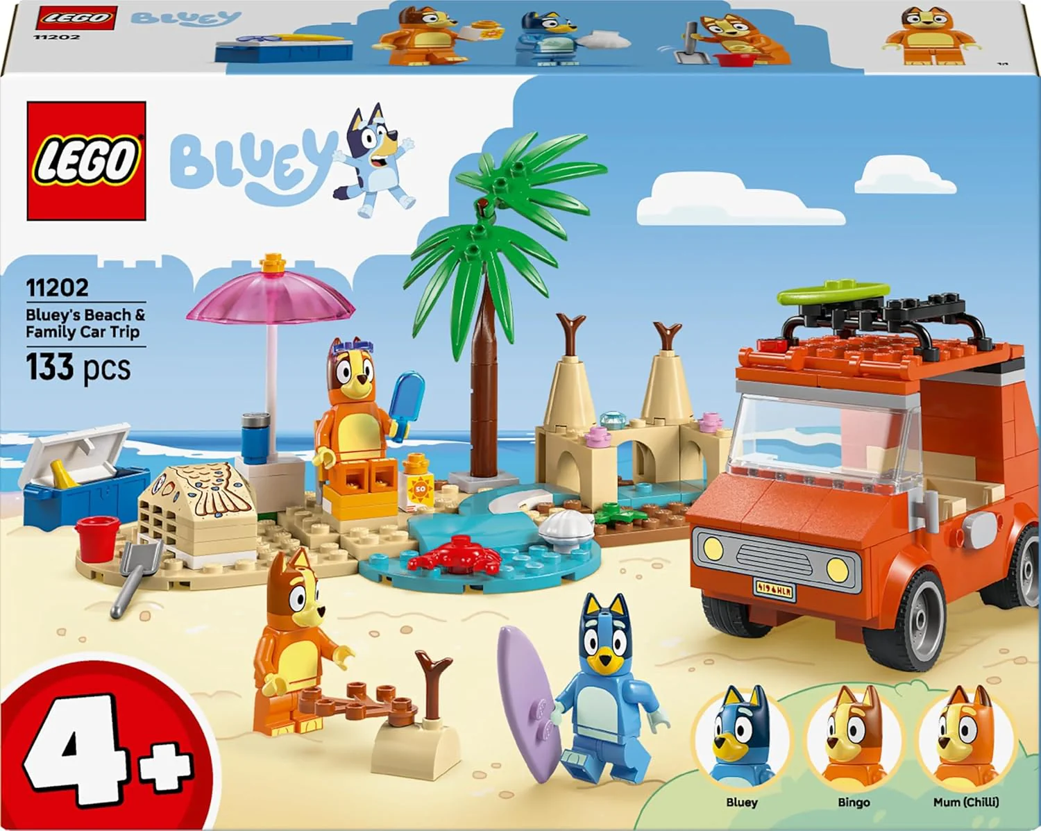 Lego Bluey - Vacanza sulla spiaggia della famiglia di Bluey 11202 - Image 6