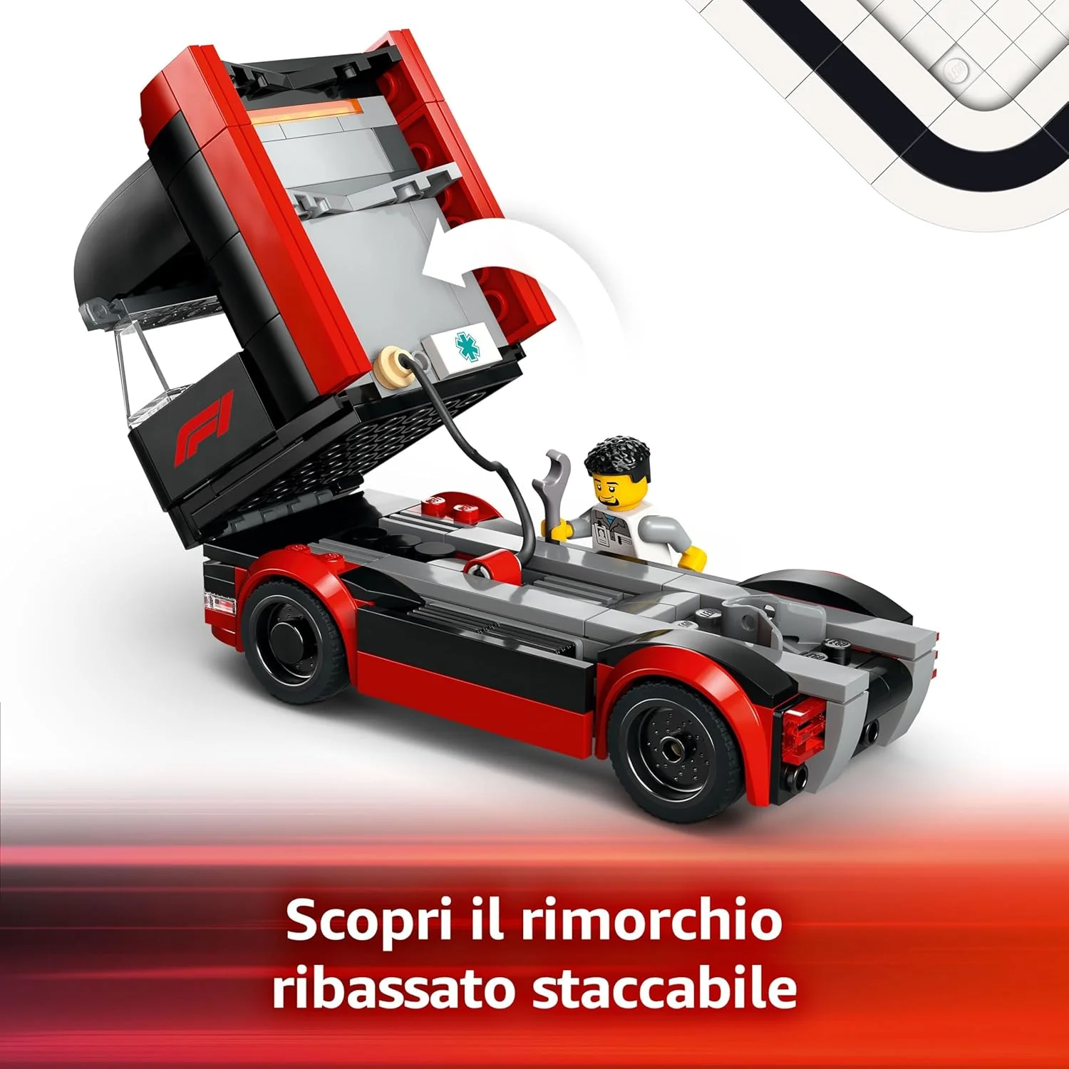 Lego City - Autotrasportatore F1 con monoposto RB20 e AMR24 F1 60445 - Image 3