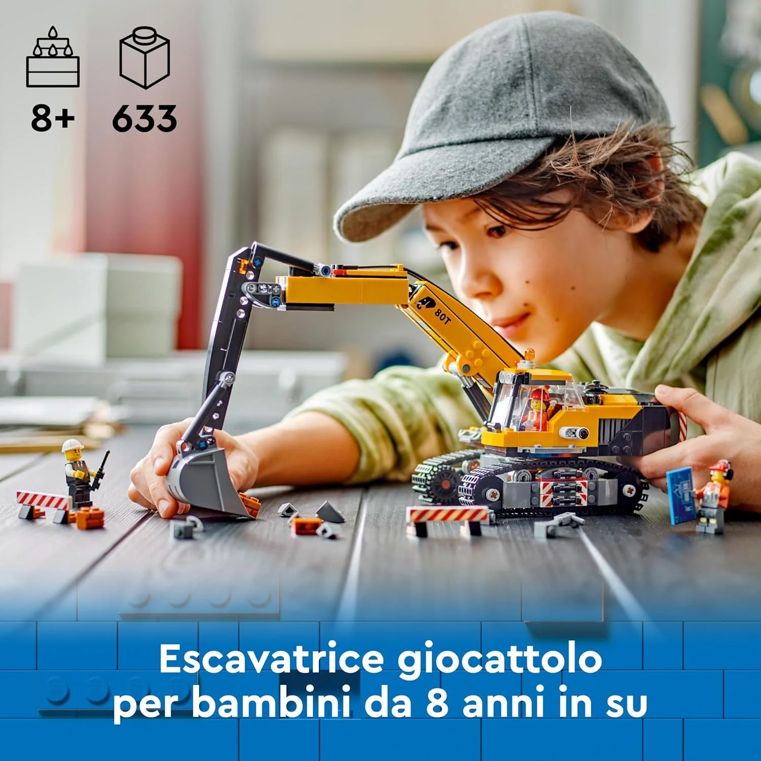 Lego City - Escavatore da cantiere giallo 60420 - Image 2
