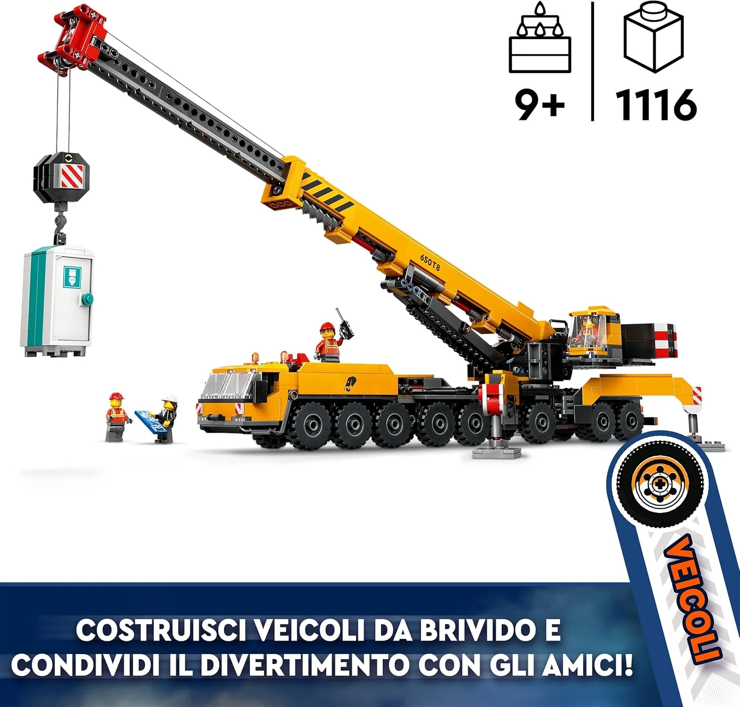 Lego City - Gru da cantiere mobile gialla 60409 - Image 4
