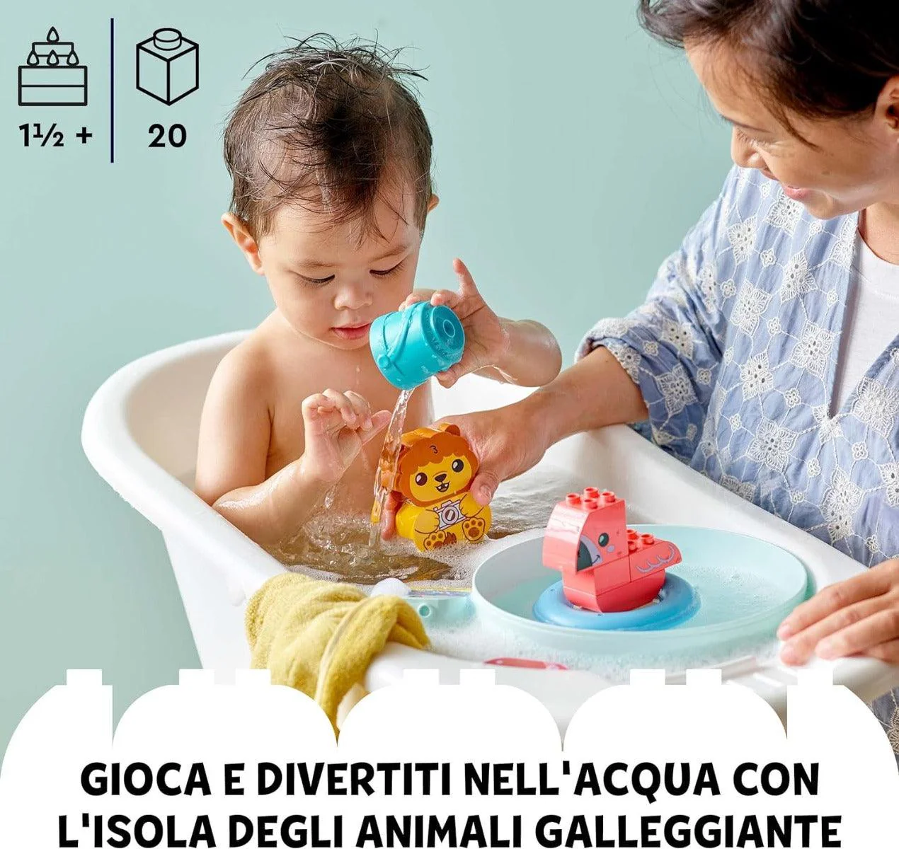Lego Duplo - Ora del bagnetto: Isola degli animali galleggiante 10966 - Image 3