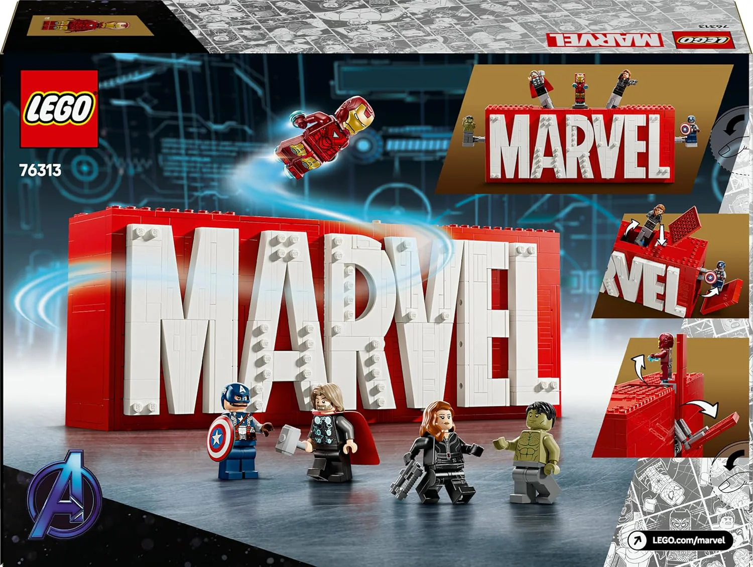 Lego Marvel - Logo e Minifigure Marvel 76313 - Image 7