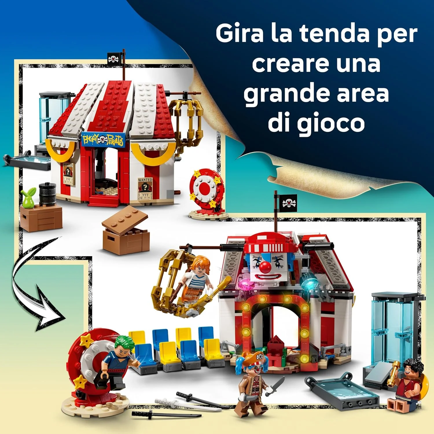 Lego One Piece - La tenda del circo di Bagy il Clown 75637 - Image 3