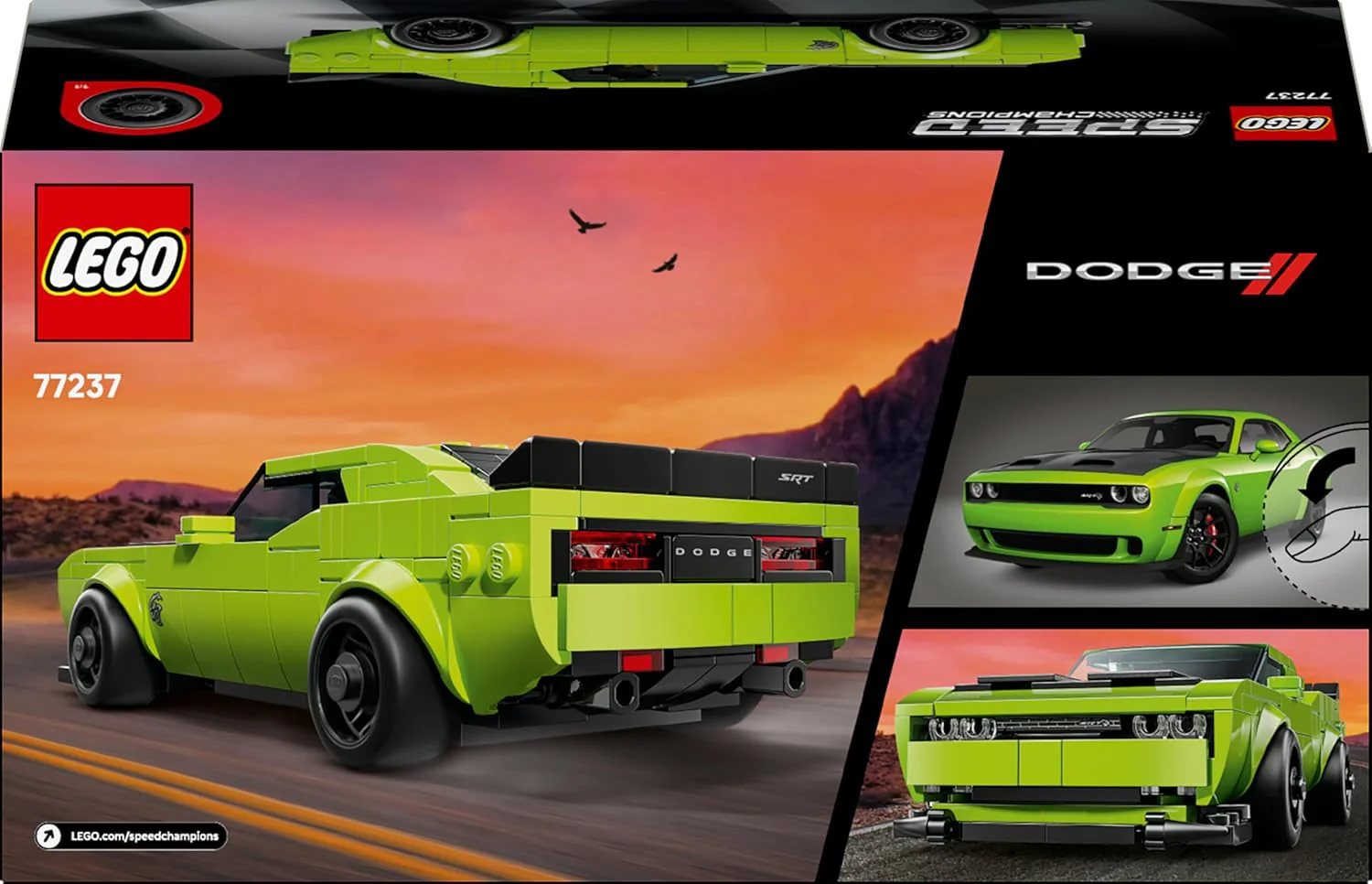Lego Speed Champions - Sports Car Dodge Challenger SRT Hellcat 77237 - Image 7
