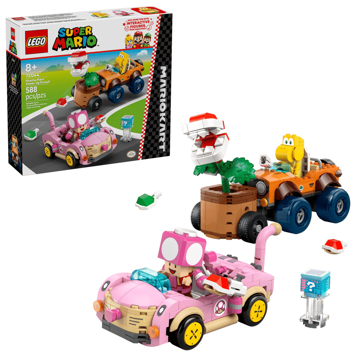 Lego Super Mario - Mario Kart All'inseguimento della Pianta Piranha potenziata 72044