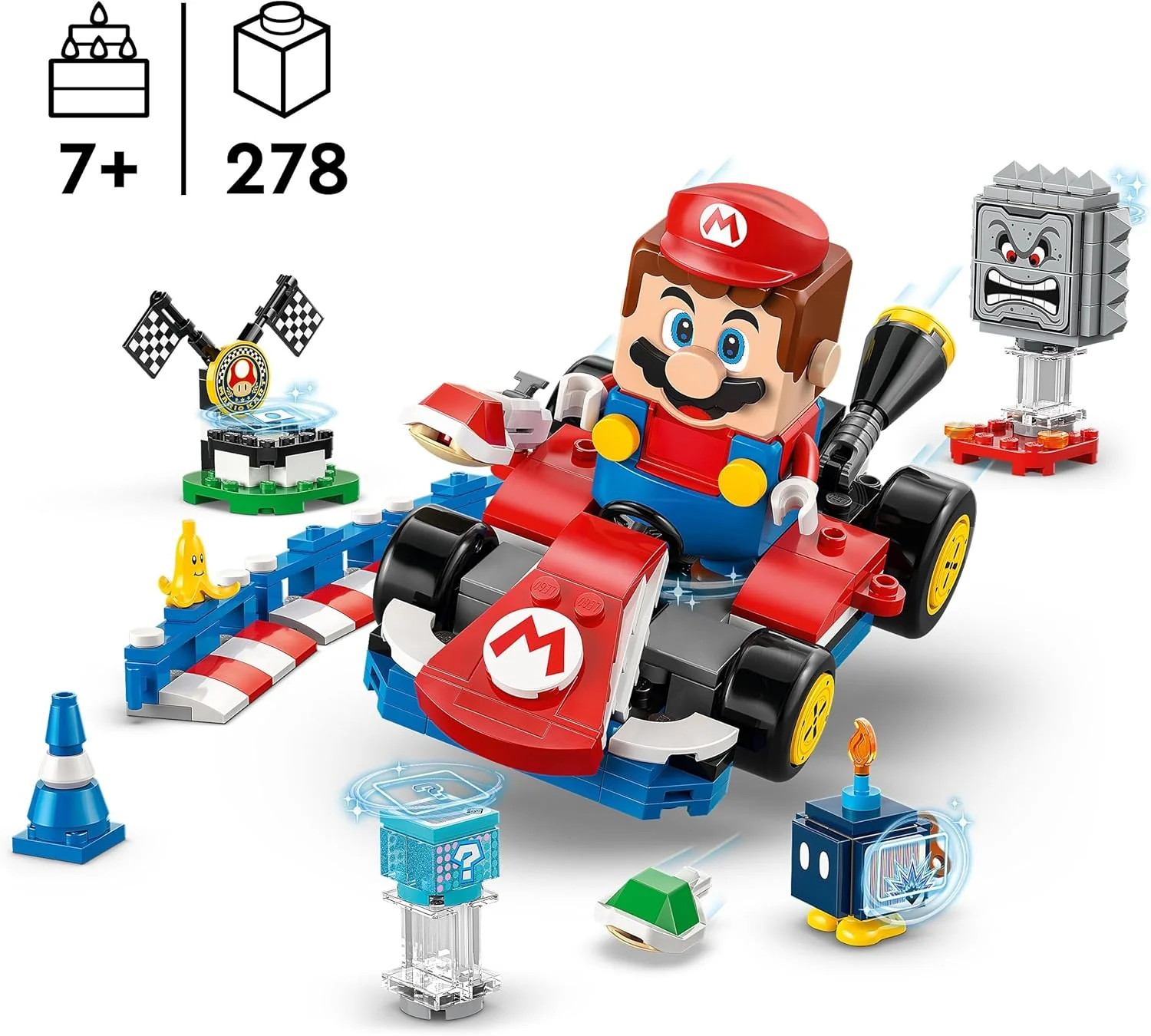 Lego Super Mario - Mario Kart Interattivo e Kart Standard 72043 - Image 2