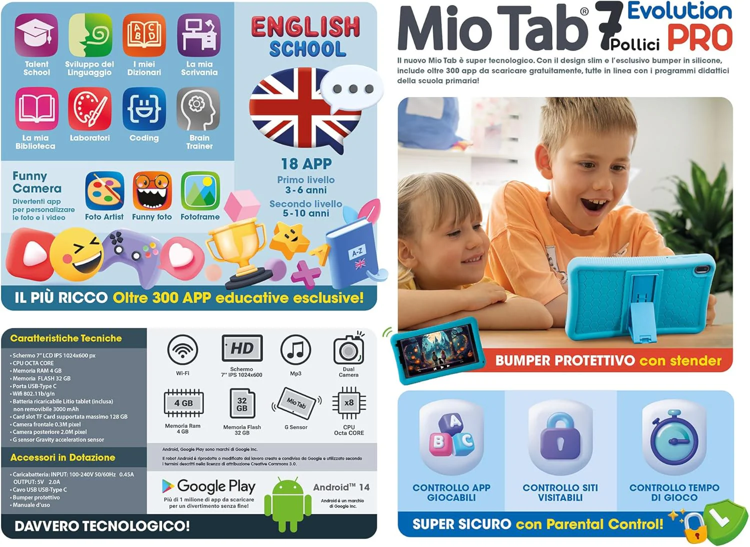 Lisciani - Tablet Mio Tab Hi Tech Educativo 7" Evolution Pro - Image 4