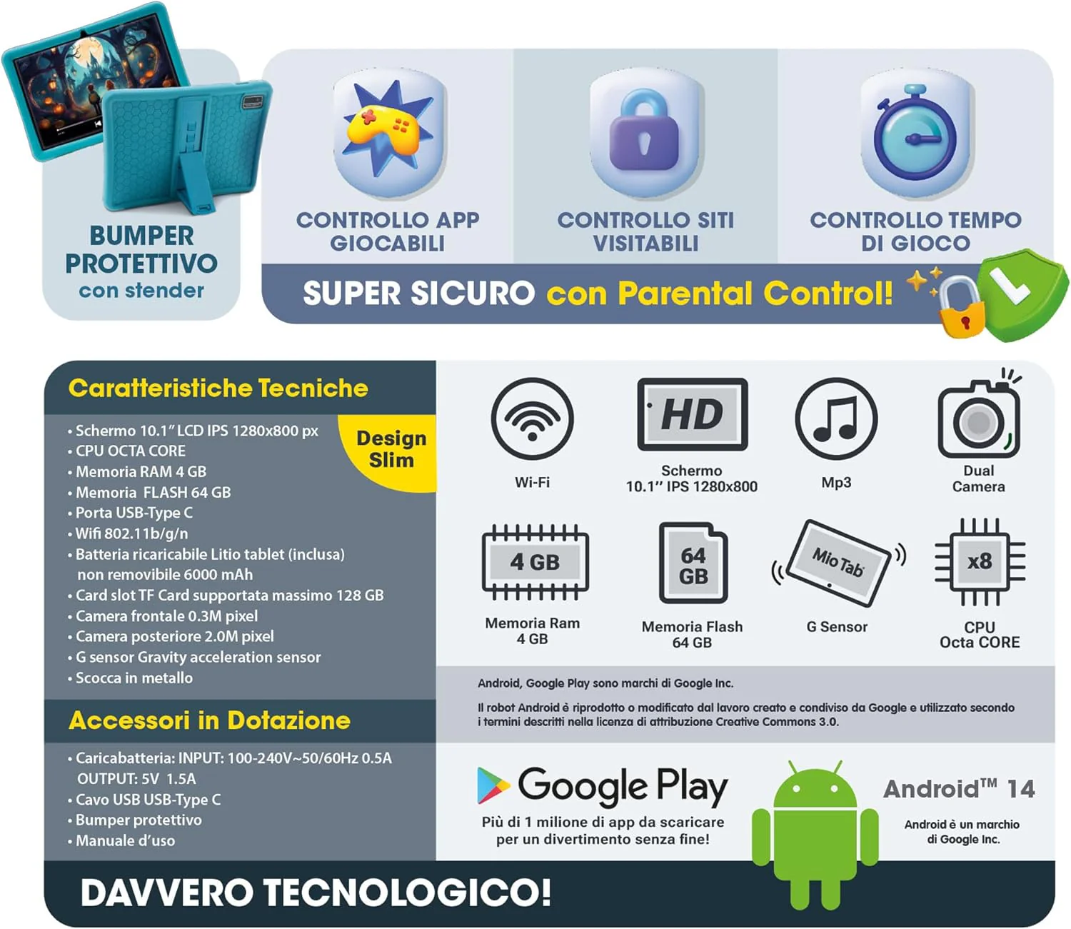 Lisciani - Tablet per bambini Hi Tech Educativo L.I.A. Mio Tab 10" - Image 5