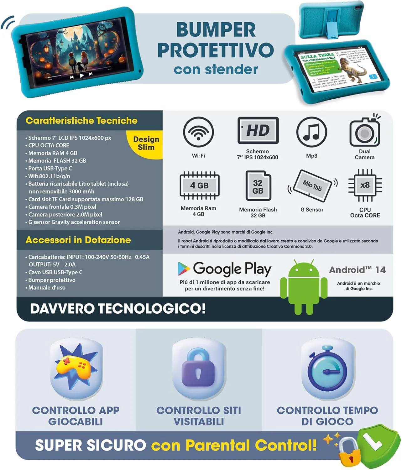 Lisciani - Tablet per bambini Hi Tech Educativo L.I.A. Mio Tab 7" - Image 5
