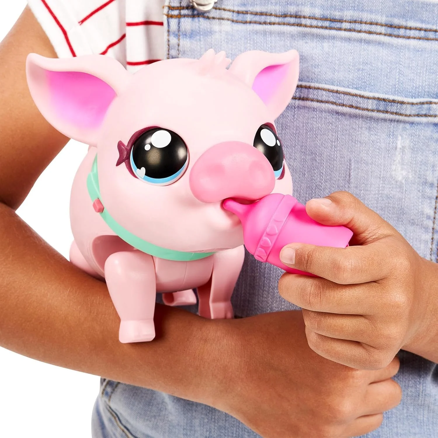 Little Live Pets - My Walking Pig interattivo con guinzaglio, biberon e oltre 25 suoni e reazioni - Image 2
