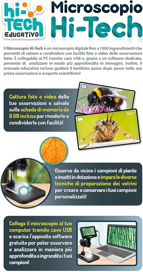 Microscopio Educativo Hi-Tech con Zoom 1000x - Image 5