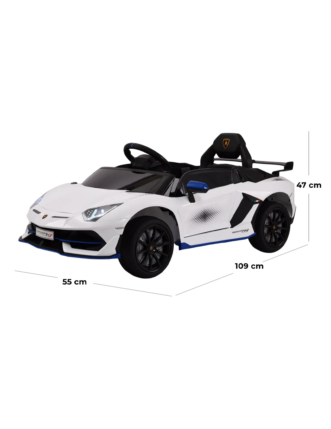 Mini Lamborghini Elettrica Aventador bianca - Image 5