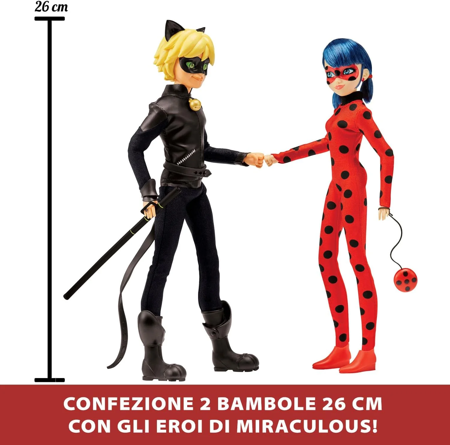 Miraculous Ladybug e Chat Noir 26 Cm - Image 2