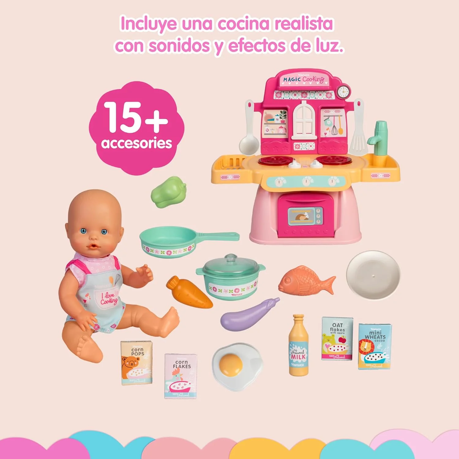 Nenuco Magic Cooking Set Cucina con Luci, Suoni e Accessori - Image 4