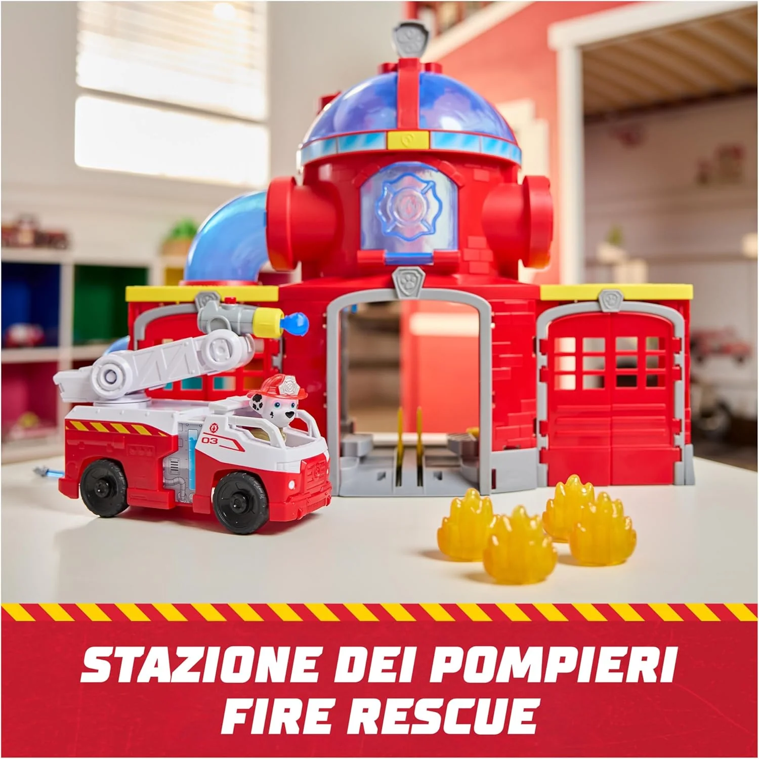 Paw Patrol Fire Rescue - Stazione dei Pompieri con Marshall e Camion - Image 2