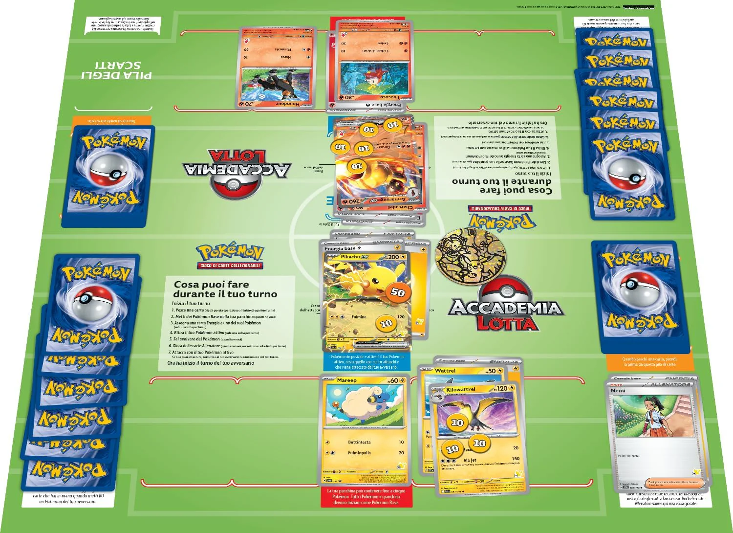 Pokémon - Accademia Lotta con 3 mazzi, due guide e tabellone di gioco - Image 9