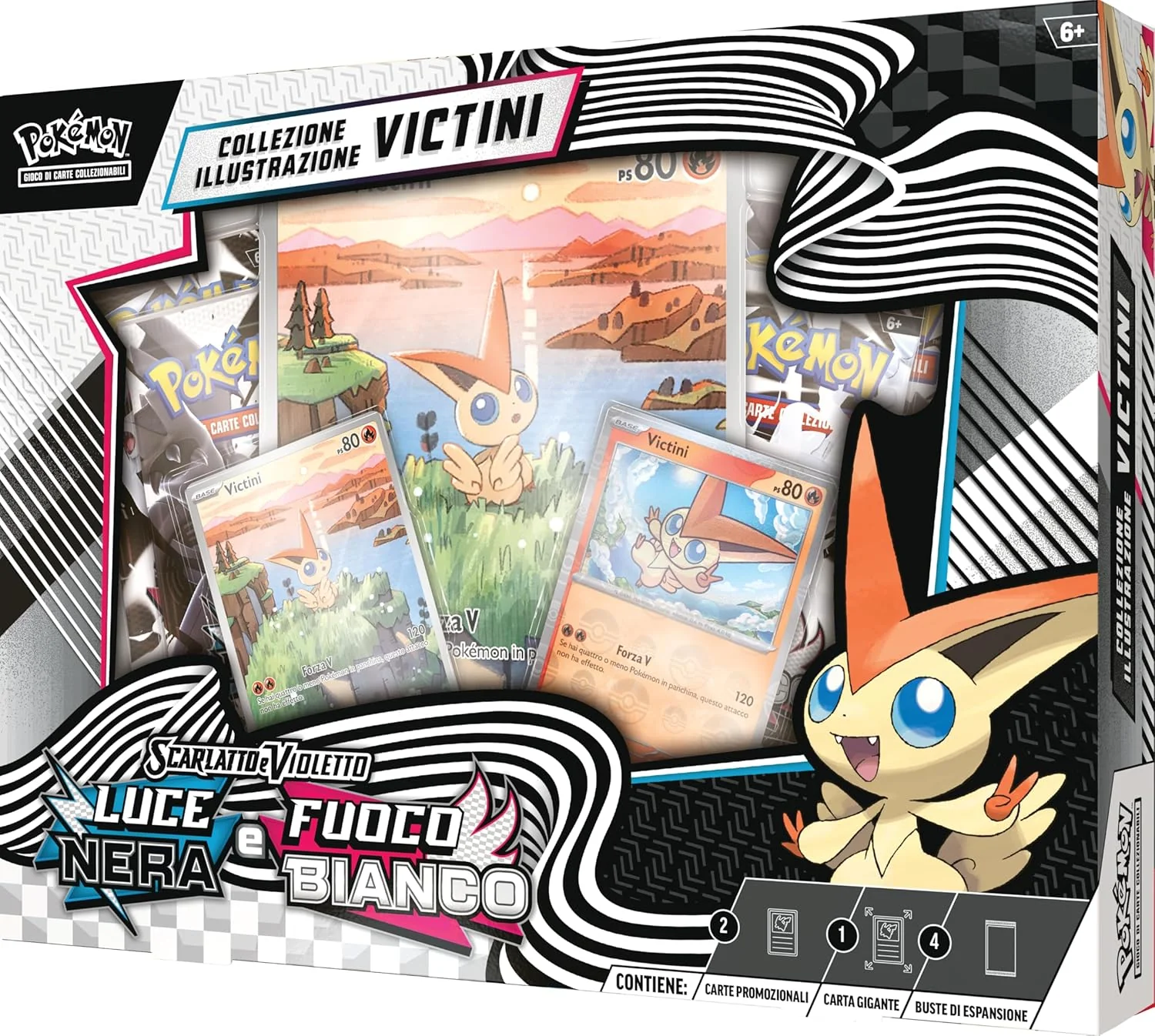 Pokémon - Luce Nera e Fuoco Bianco Collezione Illustrazione Victini - Image 3