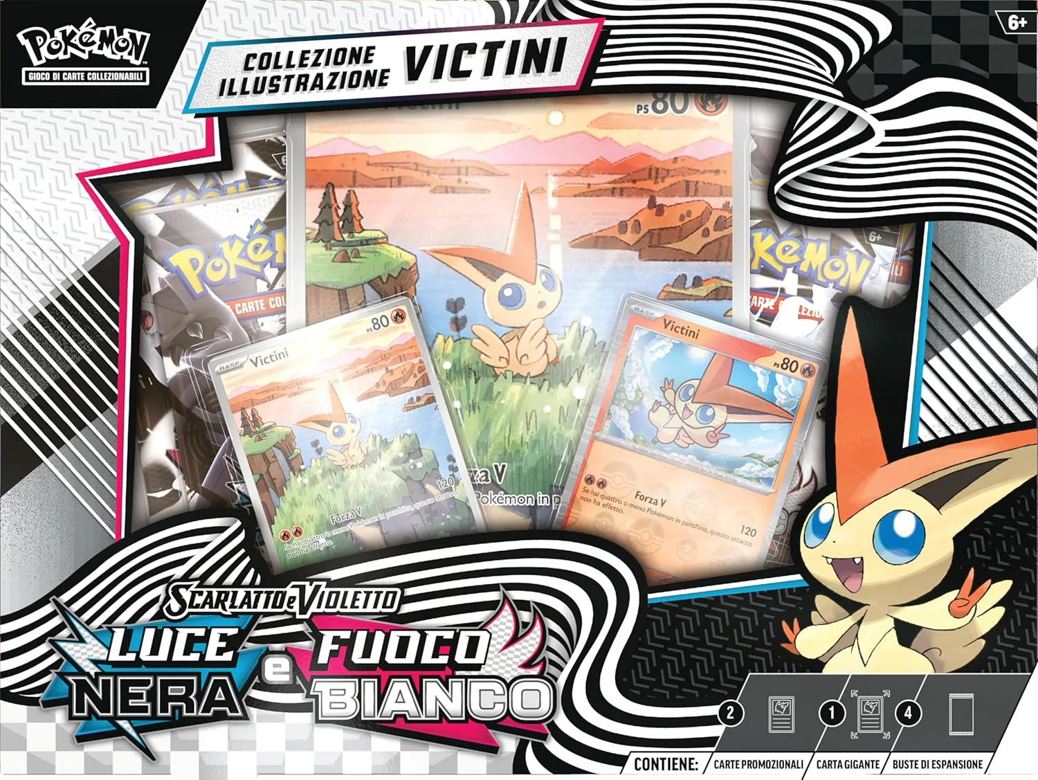 Pokémon - Luce Nera e Fuoco Bianco Collezione Illustrazione Victini - Image 4