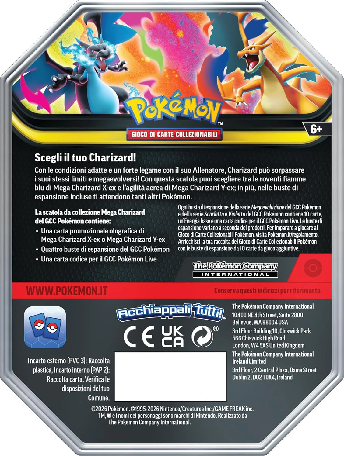 Pokémon - Tin da collezione Mega Charizard EX con 4 buste espansione - Image 4