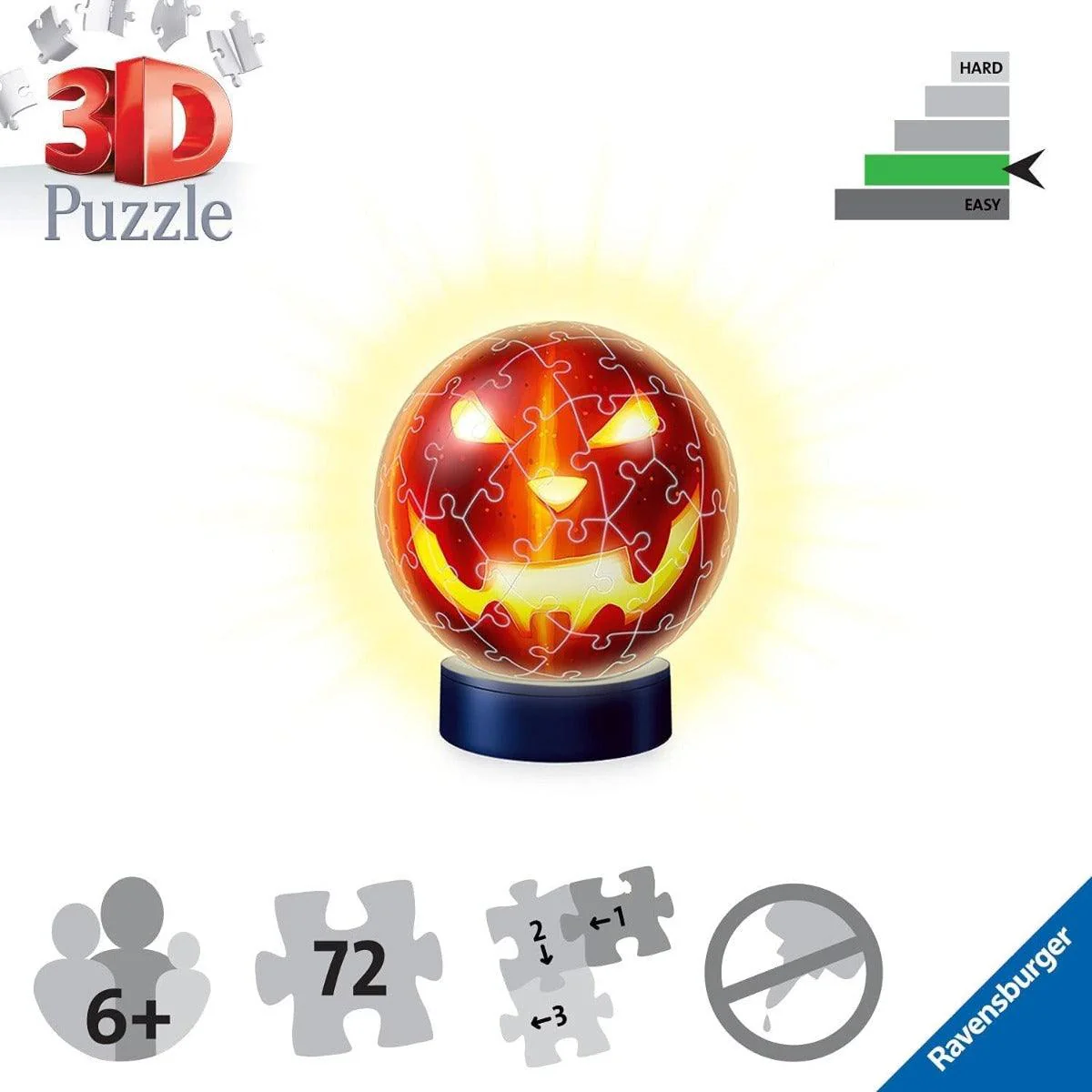 Puzzle 3D Zucca Halloween con Luce - Image 4