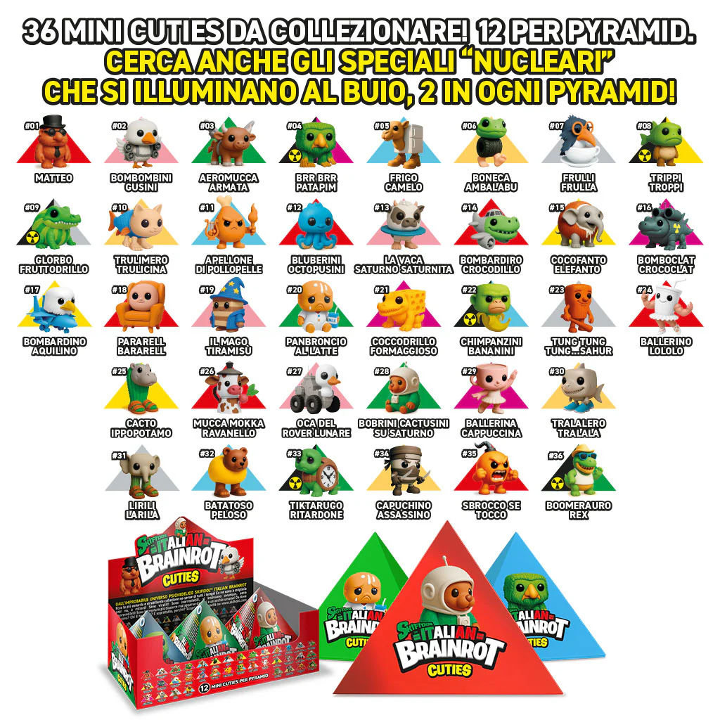 Skifidol Italian Brainrot - Pyramid con 12 mini cuties - Image 2